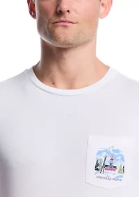 Long Sleeve Ski Dog Graphic T-Shirt