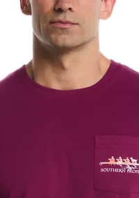 Crew Neck Row Graphic T-Shirt