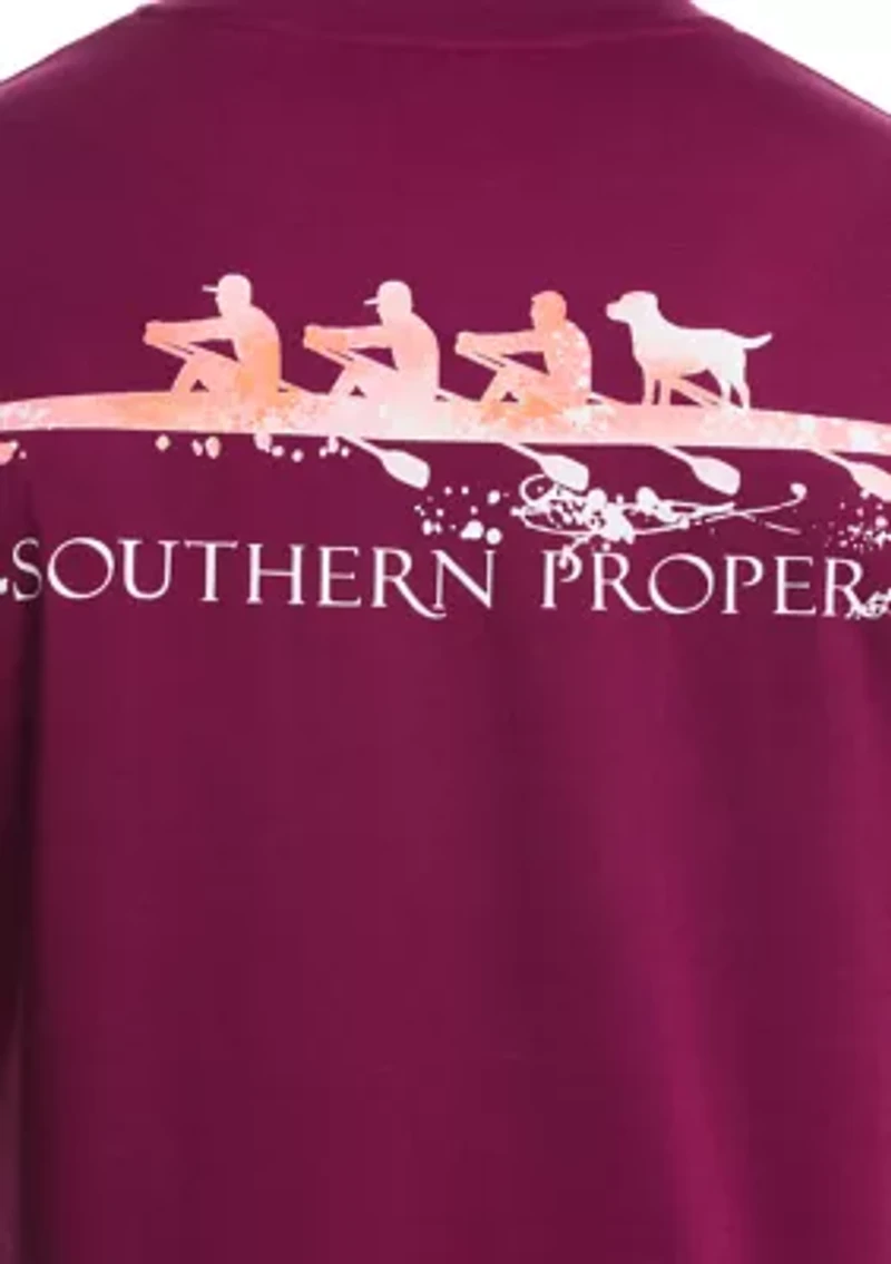 Crew Neck Row Graphic T-Shirt