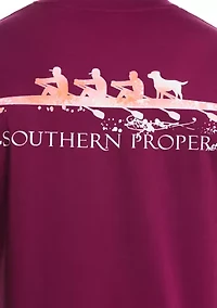 Crew Neck Row Graphic T-Shirt