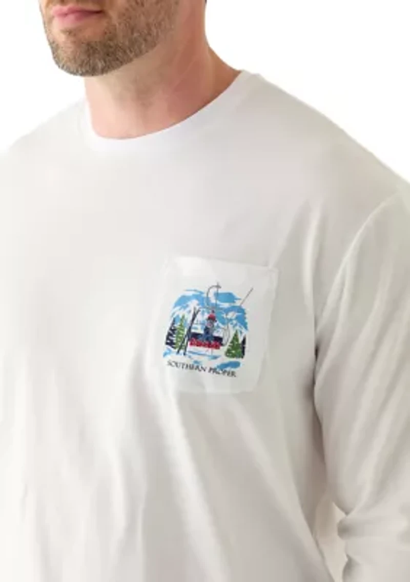 Big & Tall Long Sleeve Ski Dog Shirt