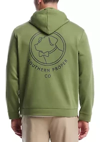 Big & Tall Linear Dog Graphic Hoodie