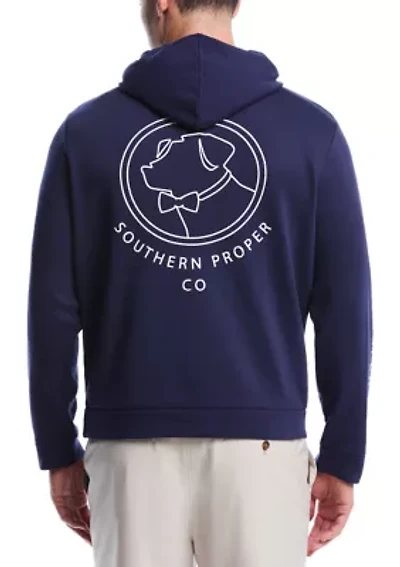 Big & Tall Linear Dog Graphic Hoodie