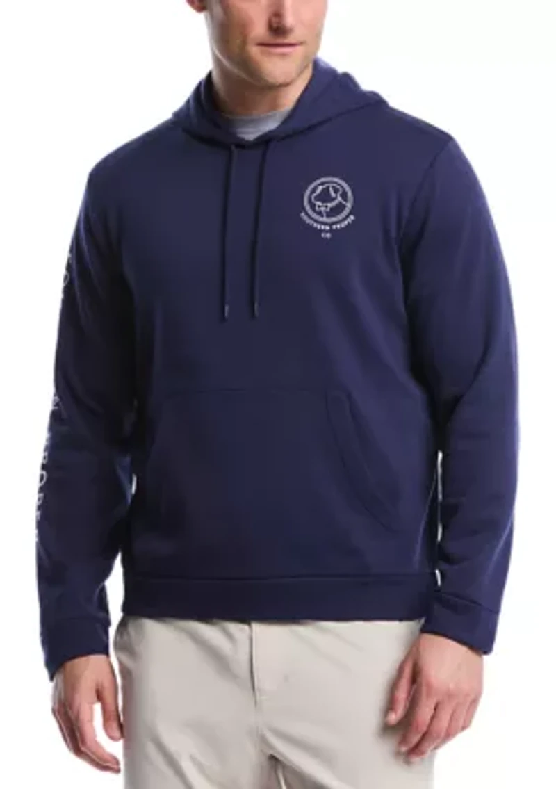 Big & Tall Linear Dog Graphic Hoodie