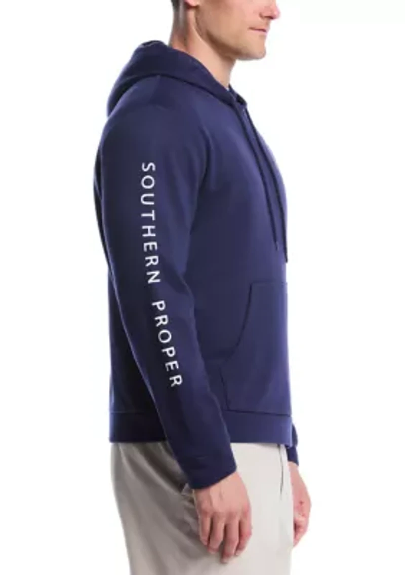 Big & Tall Linear Dog Graphic Hoodie