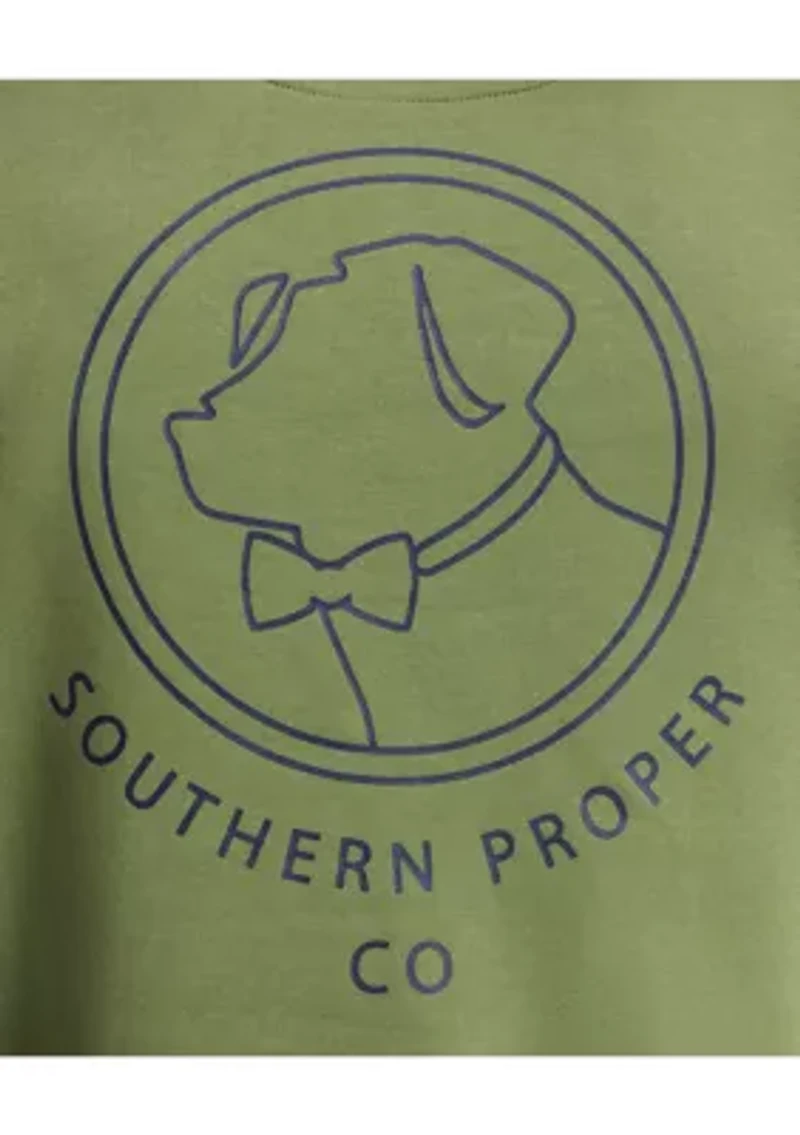 Big & Tall Linear Dog Graphic Hoodie