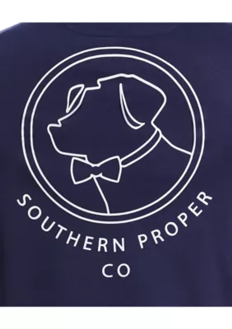 Big & Tall Linear Dog Graphic Hoodie