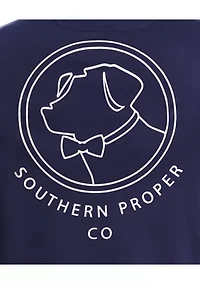 Big & Tall Linear Dog Graphic Hoodie