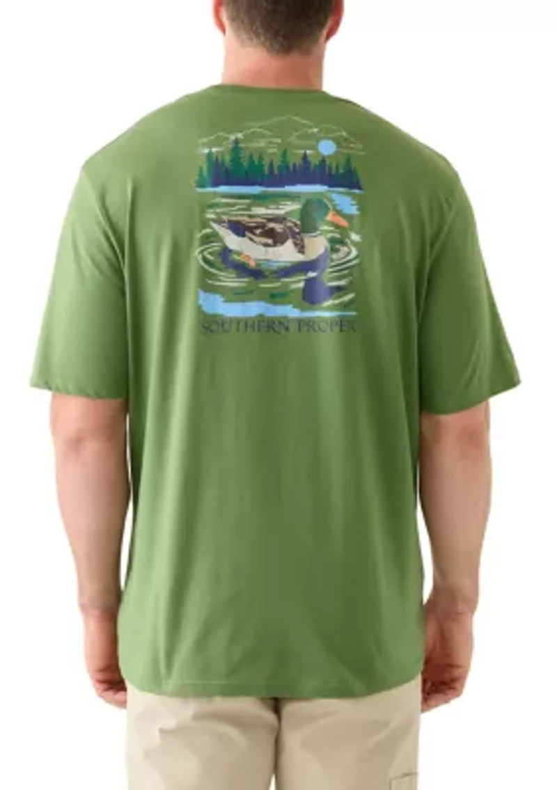 Big & Tall Graphic Short Sleeve Duck Lake T-Shirt