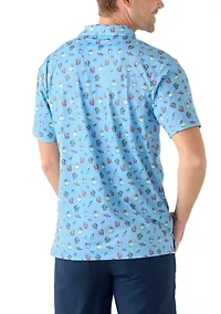 Short Sleeve Tropical Drink Polo Shirt