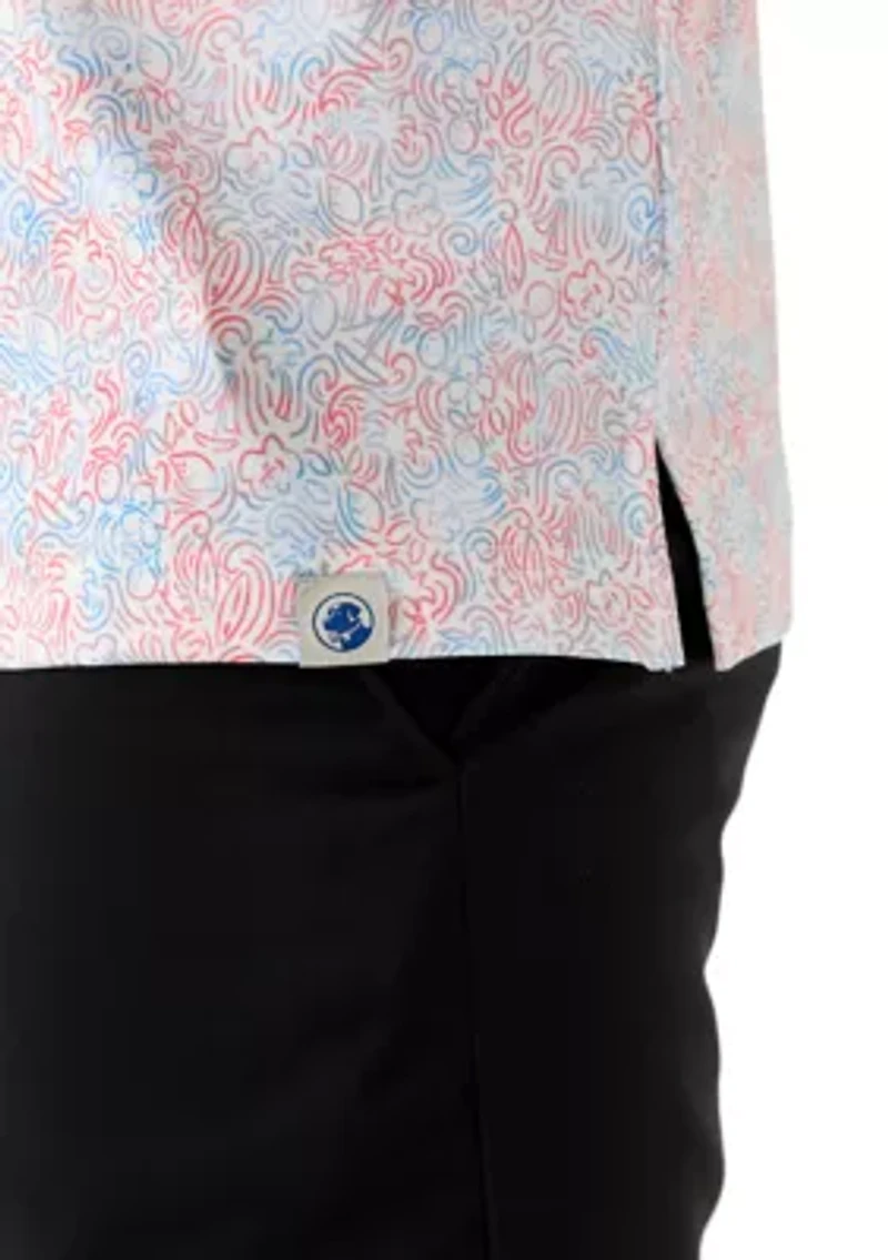 Short Sleeve Beach Conversational Polo Shirt