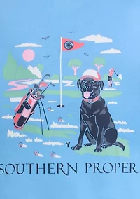 Short Sleeve Golf Dog Graphic T-Shirt