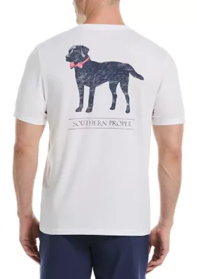 Short Sleeve Silhouette Dog Graphic T-Shirt