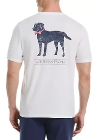 Short Sleeve Silhouette Dog Graphic T-Shirt