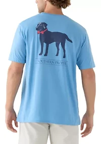 Short Sleeve Silhouette Dog Graphic T-Shirt