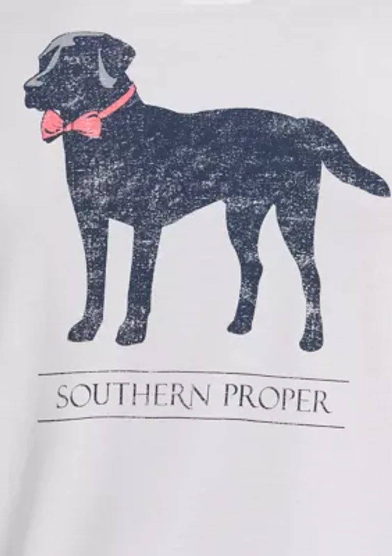Short Sleeve Silhouette Dog Graphic T-Shirt