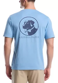 Short Sleeve Distressed Effect Dog Graphic T-Shirt