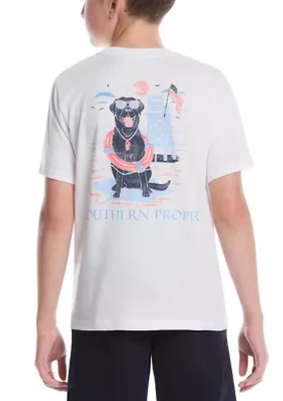 Big & Tall Short Sleeve Lifeguard Dog Graphic T-Shirt