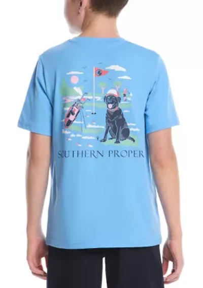 Big & Tall Short Sleeve Golf Dog Graphic T-Shirt