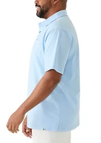 Big & Tall Feeder Stripe Polo Shirt with Chest Pocket