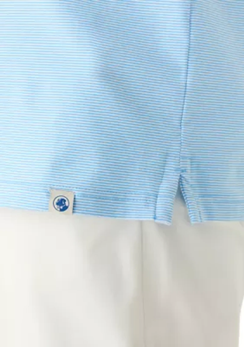 Big & Tall Feeder Stripe Polo Shirt with Chest Pocket