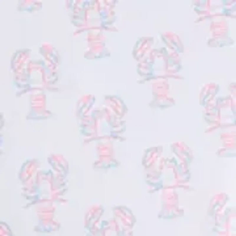 Short Sleeve Lobster Print Polo Shirt