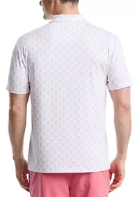 Short Sleeve Lobster Print Polo Shirt