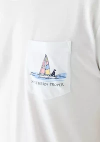 Men's Short Sleeve Sailboat Graphic T-Shirt