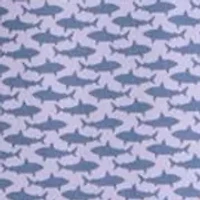 Big & Tall Orchid Bloom Shark Printed Polo Shirt