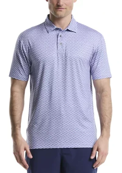 Big & Tall Orchid Bloom Shark Printed Polo Shirt