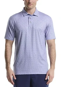 Big & Tall Orchid Bloom Shark Printed Polo Shirt
