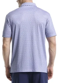 Big & Tall Orchid Bloom Shark Printed Polo Shirt