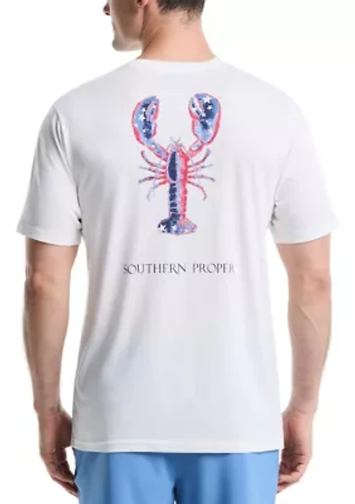 Patriotic Lobster Graphic T-Shirt