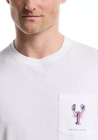Patriotic Lobster Graphic T-Shirt