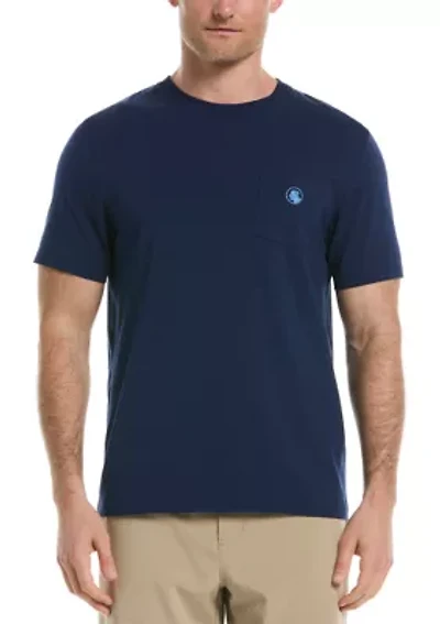 Embroidered Dog Patch Pocket T-Shirt