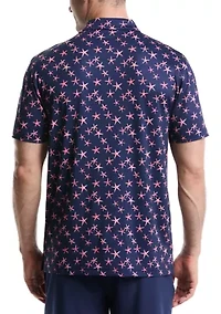 Big & Tall Printed Polo Shirt