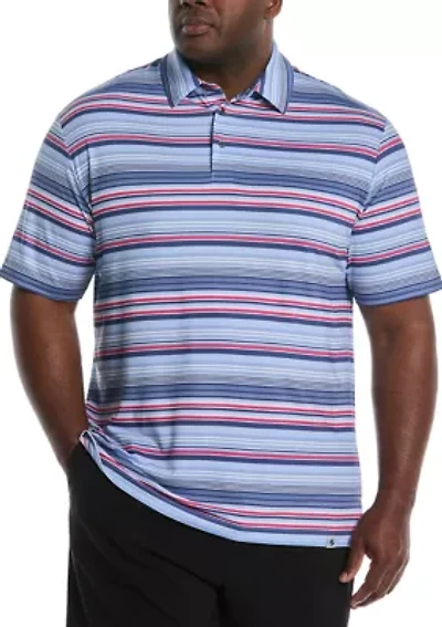 Big & Tall Short Sleeve Patriotic Stripe Polo Shirt