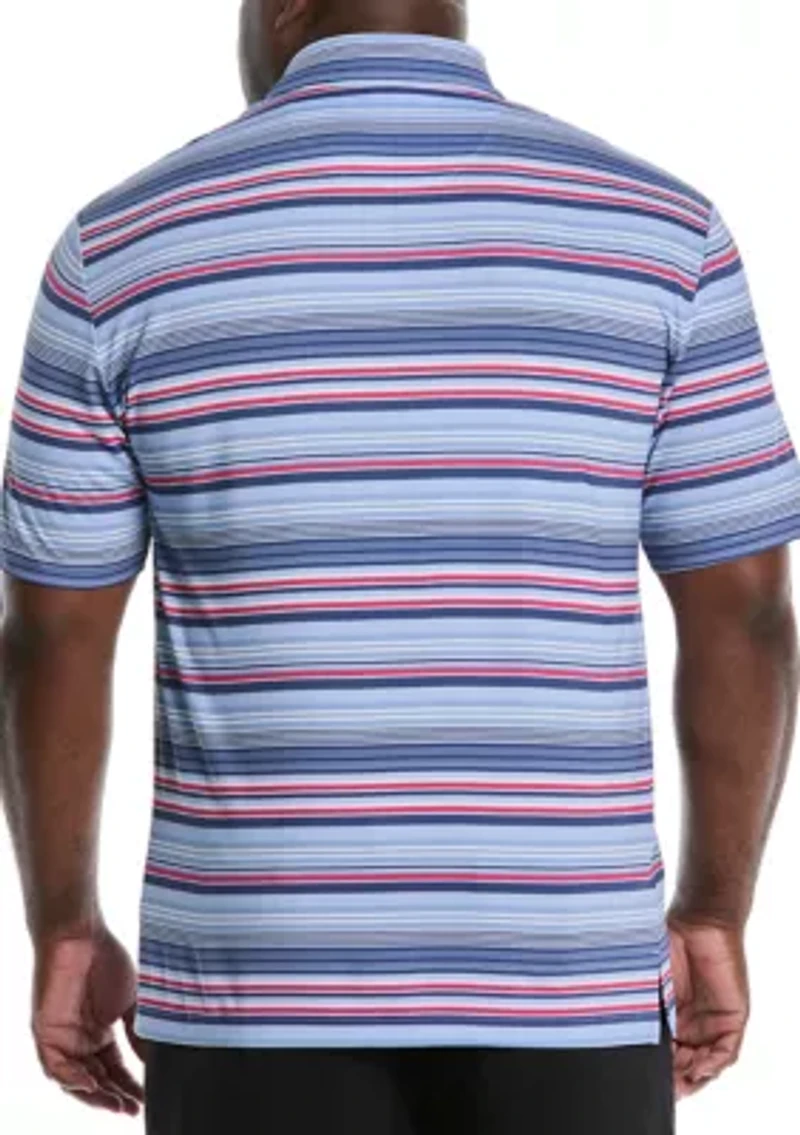 Big & Tall Short Sleeve Patriotic Stripe Polo Shirt