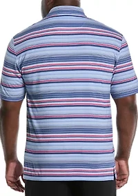 Big & Tall Short Sleeve Patriotic Stripe Polo Shirt