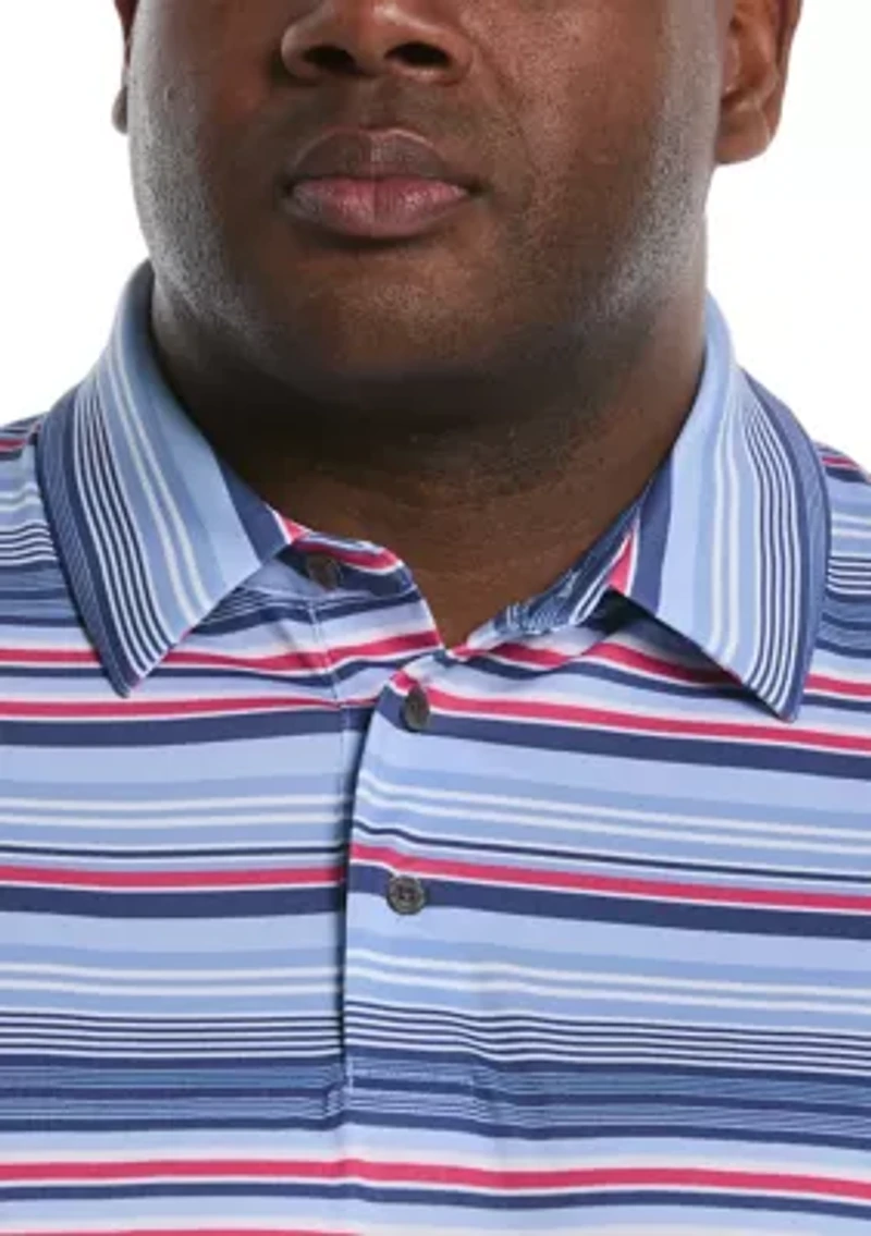 Big & Tall Short Sleeve Patriotic Stripe Polo Shirt