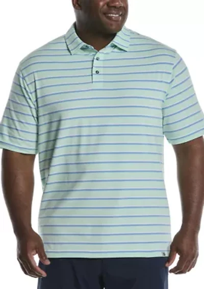 Big & Tall Two Tone Stripe Polo Shirt