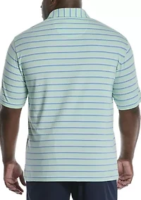 Big & Tall Two Tone Stripe Polo Shirt