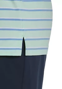 Big & Tall Two Tone Stripe Polo Shirt