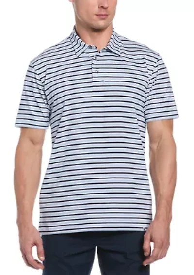 Men's Short Sleeve Striped Polo Shirt