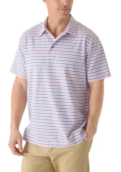 Men's Short Sleeve Striped Polo Shirt
