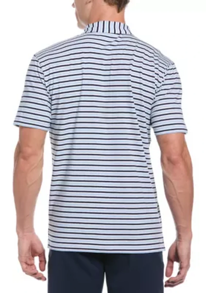 Men's Short Sleeve Striped Polo Shirt