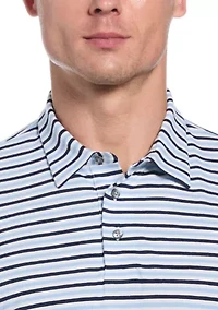 Men's Short Sleeve Striped Polo Shirt