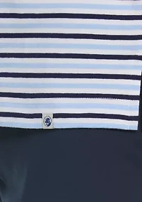 Men's Short Sleeve Striped Polo Shirt
