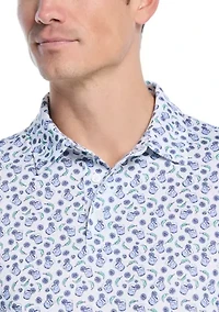 Men's Spicy Drink Print Polo Shirt