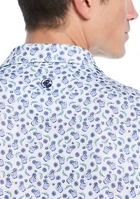 Men's Spicy Drink Print Polo Shirt